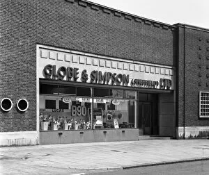 Motor Maintenance Gallery: Globe & Simpson shop window, Nottingham, Nottinghamshire, 1961