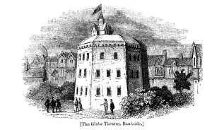 Globe Theatre Prints: Globe Theatre, Bankside, Southwark, London, as it appeared c1598