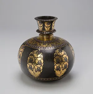 Globular Huqqa Base with Floral Design, 19th century. Creator: Unknown