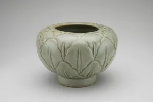 Globular Jar with Overlapping Leaves, Five Dynasties period (907-960). Creator: Unknown