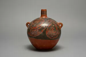 Ancient Site Gallery: Globular Jar with Repeated Abstract Motifs in Sprial Design, A.D. 600 / 1000