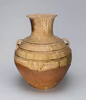 Globular Jar with Ring Handles, Western Han dynasty (206 B.C.-A.D. 9), 1st century B.C