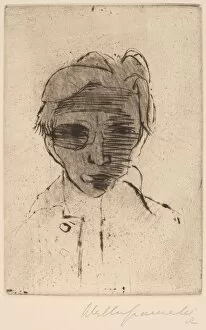 Painter Gallery: Gloomy Face, Self-portrait (Dunkles Gesicht, Selbstporträt), 1922