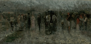 Funfair Prints: Gloomy Fair I. (Outcasts), 1880 - 1885. Creator: Ladislav Mednyanszky