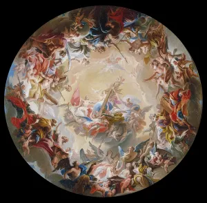 Glorification Prints: Glorification of the Cross, about 1718. Creator: Carlo Innocenzo Carlone