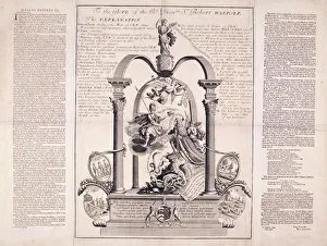 Earl Of Orford Gallery: To the Glory of the Rt Honble Sr Robert Walpole, 1730. Artist: F Dumouchel