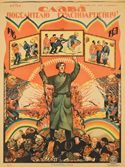 Politic Prints: Glory to the winner - The Red Army Soldier!, 1921