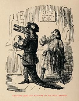 The Comic History Of England Gallery: Gloucester goes into mourning for this little Nephews, . Artist: John Leech