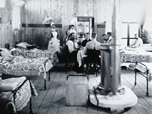 Patient Prints: Gloucester smallpox epidemic, 1896: a ward in the isolation hospital