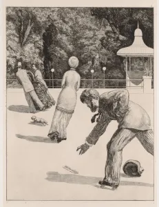 A Glove: The Action, 1880. Creator: Max Klinger (German, 1857-1920) A Glove: The Action, 1880. Creator: Max Klinger (German, 1857-1920)