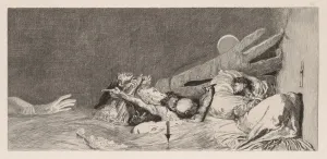 1857 1920 Prints: A Glove: Anxieties, 1880. Creator: Max Klinger (German, 1857-1920)