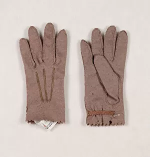 Wool Gallery: Gloves, American, third quarter 19th century. Creator: Unknown