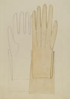 Benge Jessie M Prints: Gloves, c. 1937. Creator: Jessie M. Benge