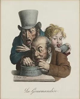 The gluttony, 1824-1825. Artist: Boilly, Louis-Leopold (1761-1845)