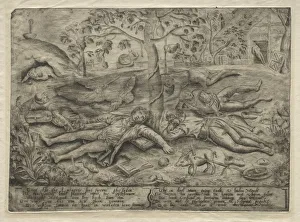 Gluttony (Plate). Creator: Jan Brueghel (Flemish, 1568-1625); Pieter Balten (Flemish)