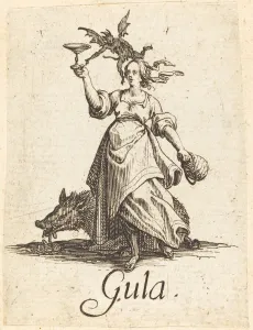 Sins Prints: Gluttony, probably after 1621. Creator: Jacques Callot