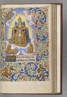 Images Dated 21st June 2013: Gnadenstuhl (Book of Hours), 1450-1499. Artist: Fouquet, Jean (workshop)