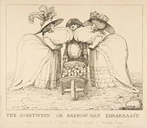 Embarrassed Prints: The Go-Between or Barrow Man Embarrass d, May 15, 1786. Creator: Unknown