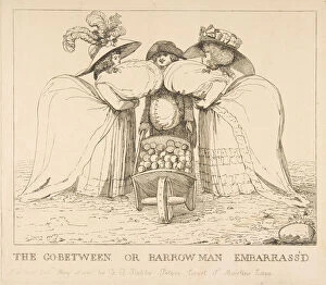 Wheelbarrow Gallery: The Go-Between or Barrow Man Embarrass d, May 15, 1786. Creator: Unknown