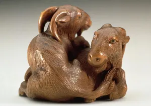 Horned Prints: Goat Pair, Early to mid-19th century. Creator: Sukenao