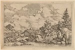 Allart Van Everdingen Gallery: Three Goats at the River, probably c. 1645 / 1656. Creator: Allart van Everdingen