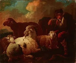 Exhausted Prints: Goats and Sheep, c1690. Creator: Philipp Peter Roos