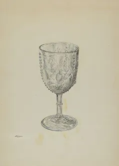Glasswork Prints: Goblet, 1939. Creator: Ralph Atkinson