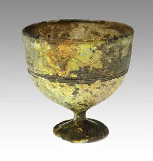 Glass Blown Technique Collection: Goblet, 4th-5th century. Creator: Unknown