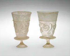 Goblet with Applied Decoration, Iran, 11th-early 12th century. Creator: Unknown