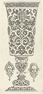 Nurnberger Wechter Der Prints: Goblet with base decorated with two large scallops