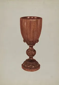 Van Voris Cordon Vera Prints: Goblet, c. 1936. Creator: Vera Van Voris