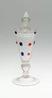 Cut Glass Collection: Goblet with Cover, Bohemia, c. 1710 / 20. Creator: Bohemia Glass