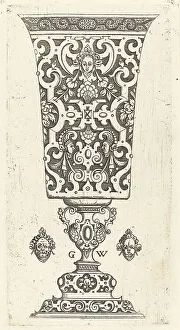 Nurnberger Wechter Der Prints: Goblet decorated with masque, published 1579. Creator: Georg Wechter I