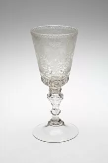 Cut Glass Collection: Goblet, Russia, c. 1760. Creator: St Petersburg Glass Factory