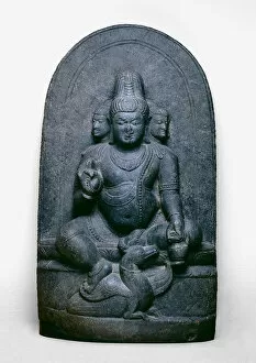 Bihar Collection: God Brahma, Pala Period, c. 9th century. Creator: Unknown