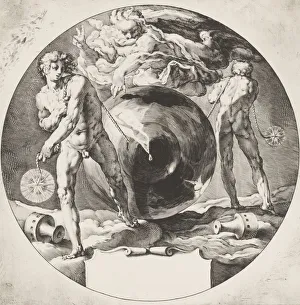 God creates heaven and earth from a sphere representing unformed chaos