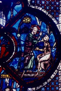 Stained Glass Prints: God creating Adam