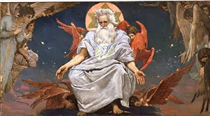 Looking Down Gallery: God the Father, 1885-1896. Artist: Viktor Mihajlovic Vasnecov