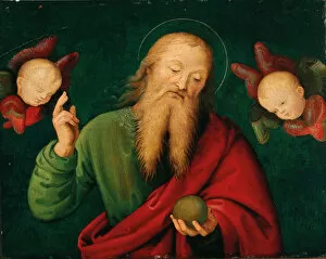 Gnadenstuhl Gallery: God the Father with angels, c. 1510. Creator: Giannicola di Paolo (c. 1478-1544)