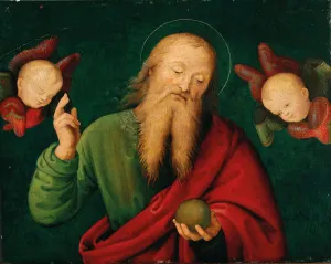Heaven Prints: God the Father with angels, c. 1510. Creator: Giannicola di Paolo (c. 1478-1544)