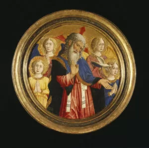 Gnadenstuhl Gallery: God the Father with Four Angels and the Dove of the Holy Spirit, ca 1460. Artist