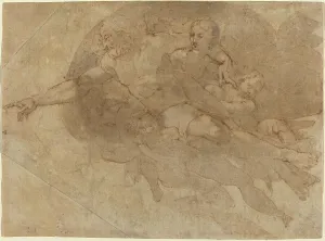 M Angelo Prints: God the Father in Glory. Creator: Andrea Boscoli
