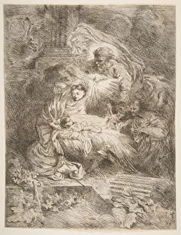 Observing Gallery: God the Father observing the Virgin and Child, angels to the right, ca. 1645-47