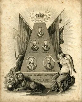 Douro Prints: God Grants Victory to England, 1816. Creator: Unknown