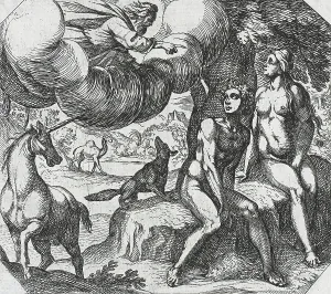 Unicorn Prints: God Reproaching Adam and Eve for Their Disobedience