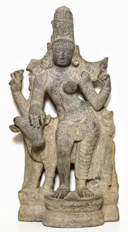 Granite Gallery: God Shiva as Lord Who Is Half-Male, Half-Female (Ardhanarishvara), 14th century