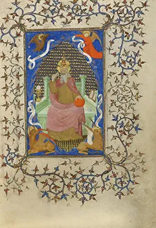 Papal Crown Prints: God Surrounded by the Symbols of the Four Evangelists; Book of Hours