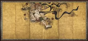 Workshop Of Collection: God of Thunder (Raijin), mid-1600s. Creator: Tawaraya S?tatsu (Japanese, died c. 1640)