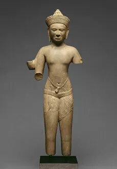 Angkor Period Collection: God Vishnu, Angkor period, 11th century. Creator: Unknown