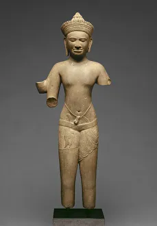 Angkor Gallery: God Vishnu, Angkor period, 11th century. Creator: Unknown
